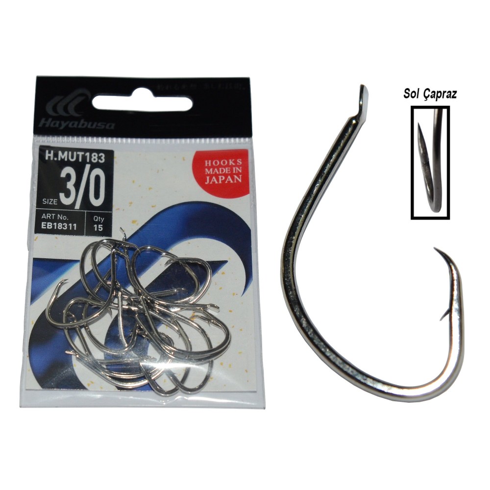 Hayabusa HMUT 183 NICKEL 15 Lİ PK NO: 3/0 Hayabusa HMUT 183 NICKEL 15 Lİ PK NO: 3/0